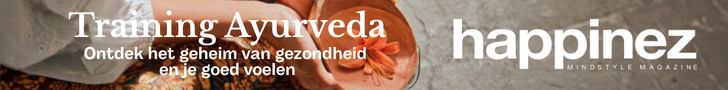 Happinez training Ayurveda banner: Ontdek het geheim van gezondheid en je goed voelen.